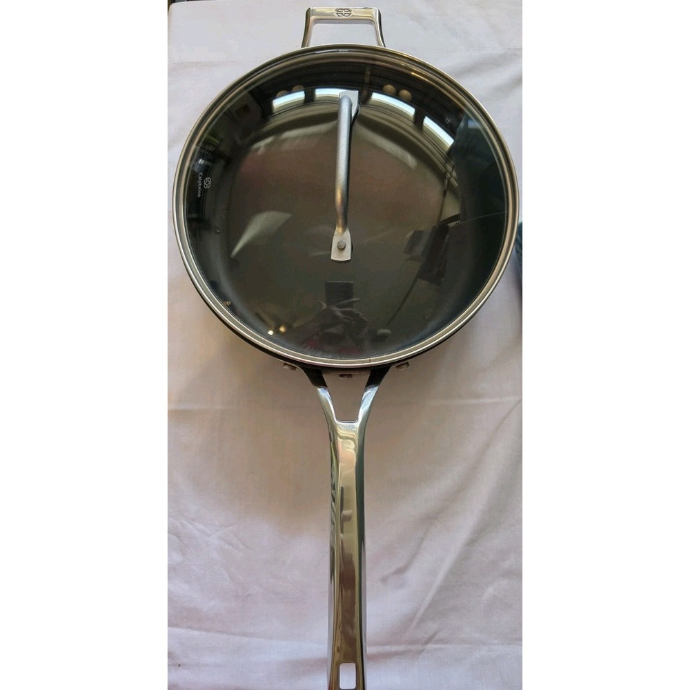 Calphalon hard-anodized aluminum 3-quart (2.8L) sauté pan with glass lid